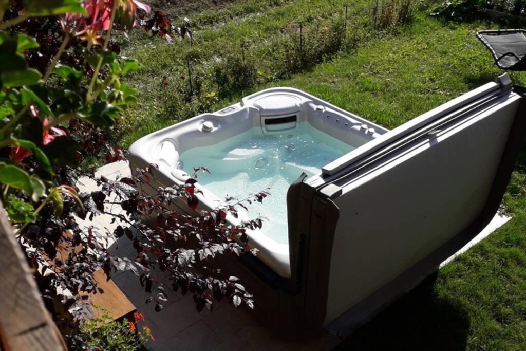 A4 Km De Megeve Tres Joli Studio Avec Jacuzzi ,Vue Sur Les Montagnes Au Calme Praz-sur-Arly Bagian luar foto