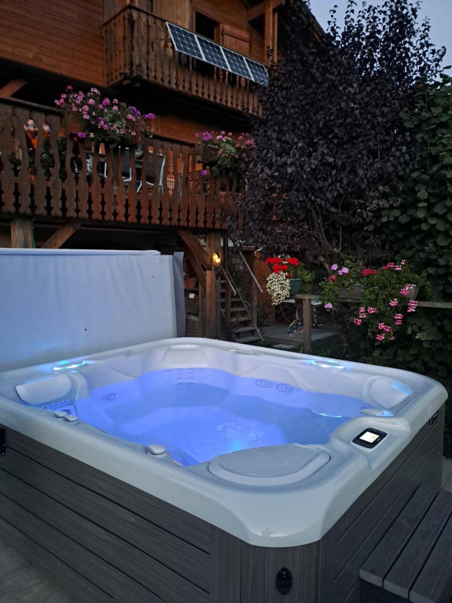 A4 Km De Megeve Tres Joli Studio Avec Jacuzzi ,Vue Sur Les Montagnes Au Calme Praz-sur-Arly Bagian luar foto